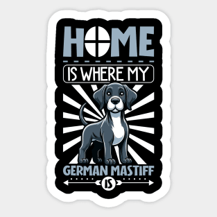 Home is with my Great Dane Sticker